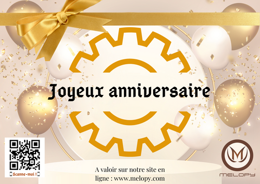 E-Carte cadeau MELOPY anniversaire