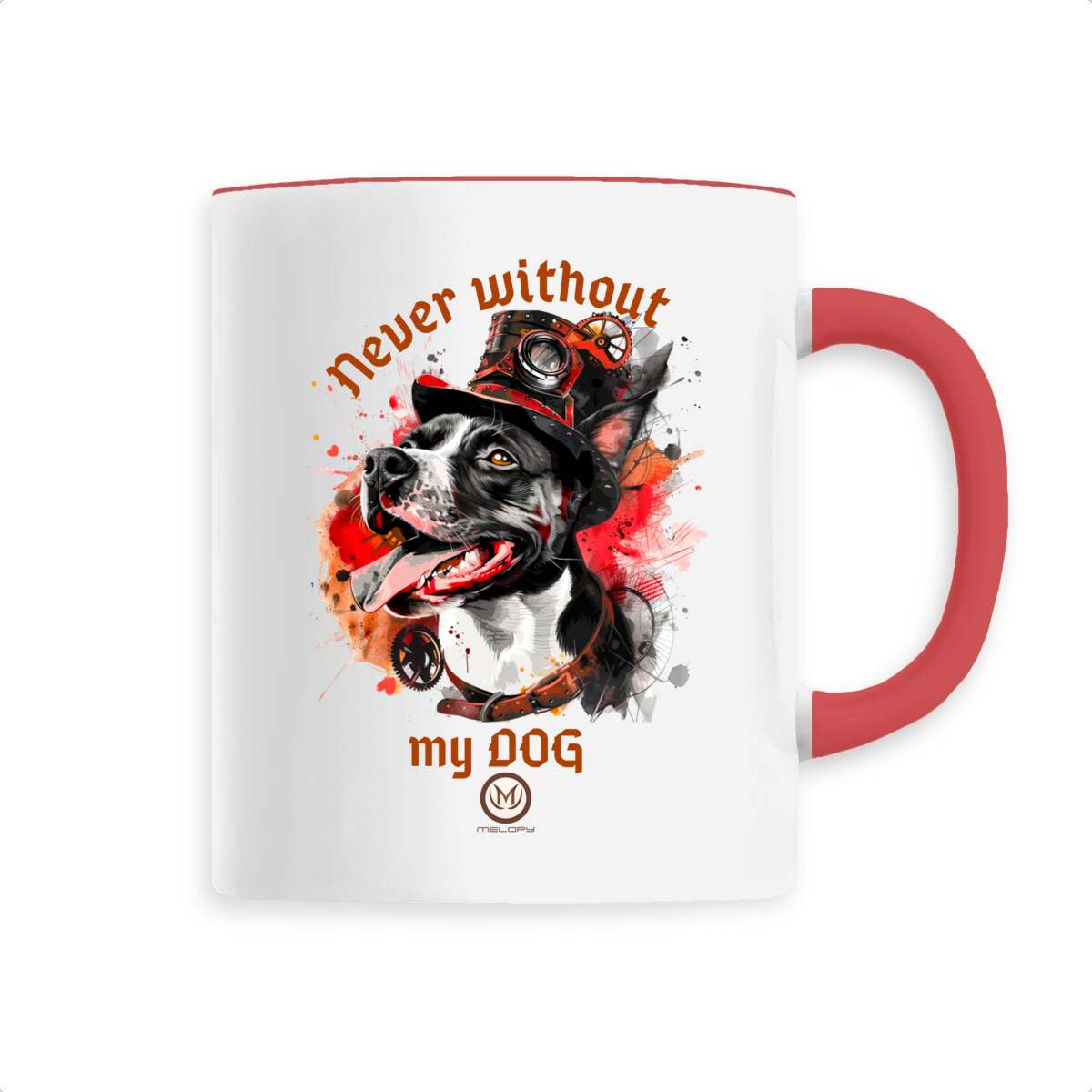 Never without my dog - Mug - Steampunk