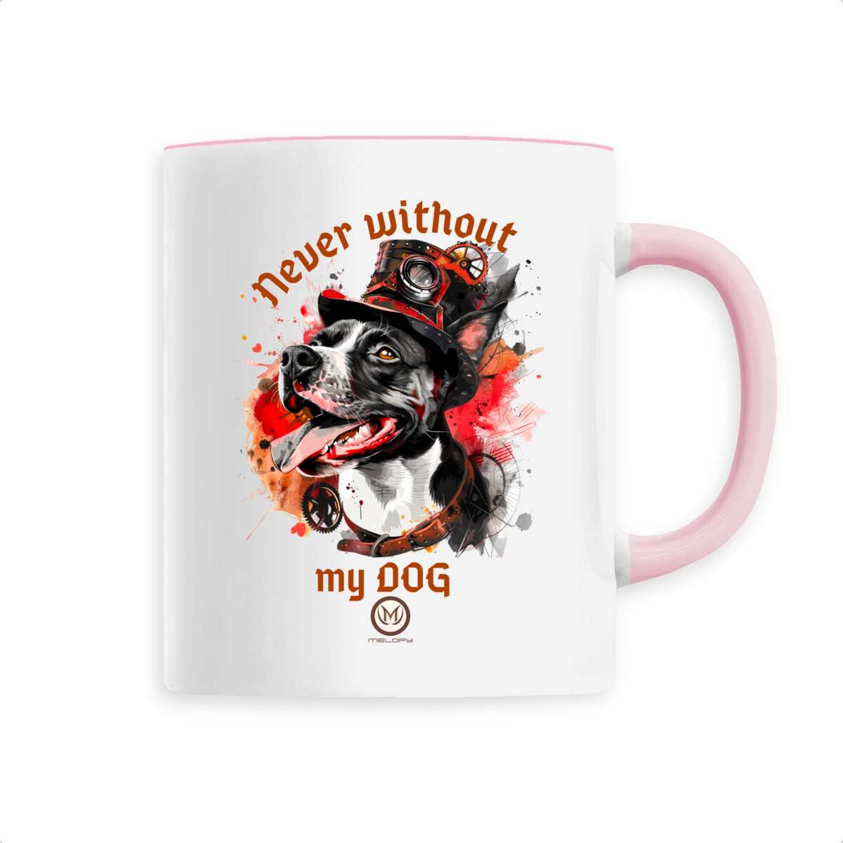 Never without my dog - Mug - Steampunk