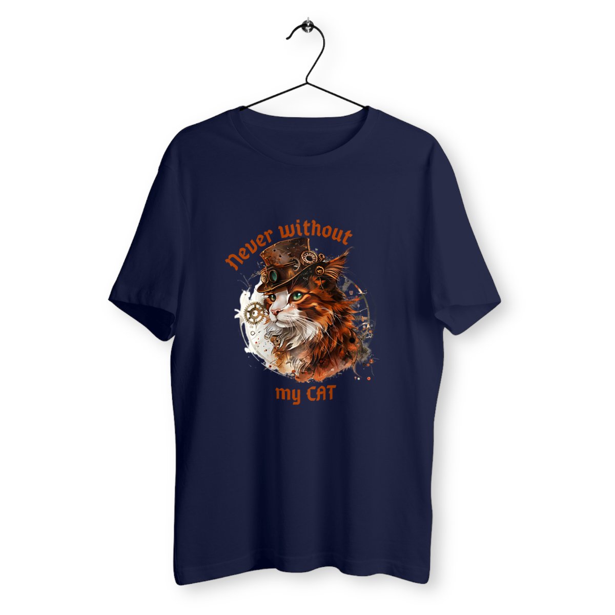 Never without my cat - T-shirt homme - Steampunk