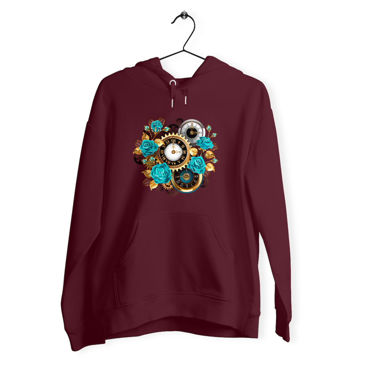 Horloge et roses - Pull femme - Steampunk