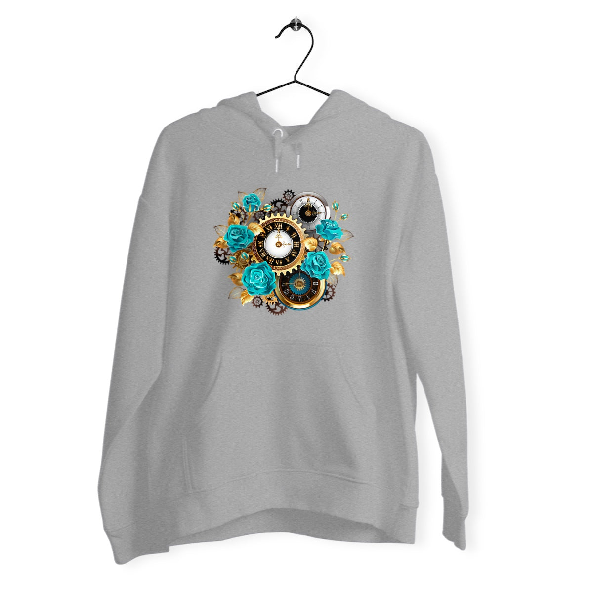 Horloge et roses - Pull femme - Steampunk