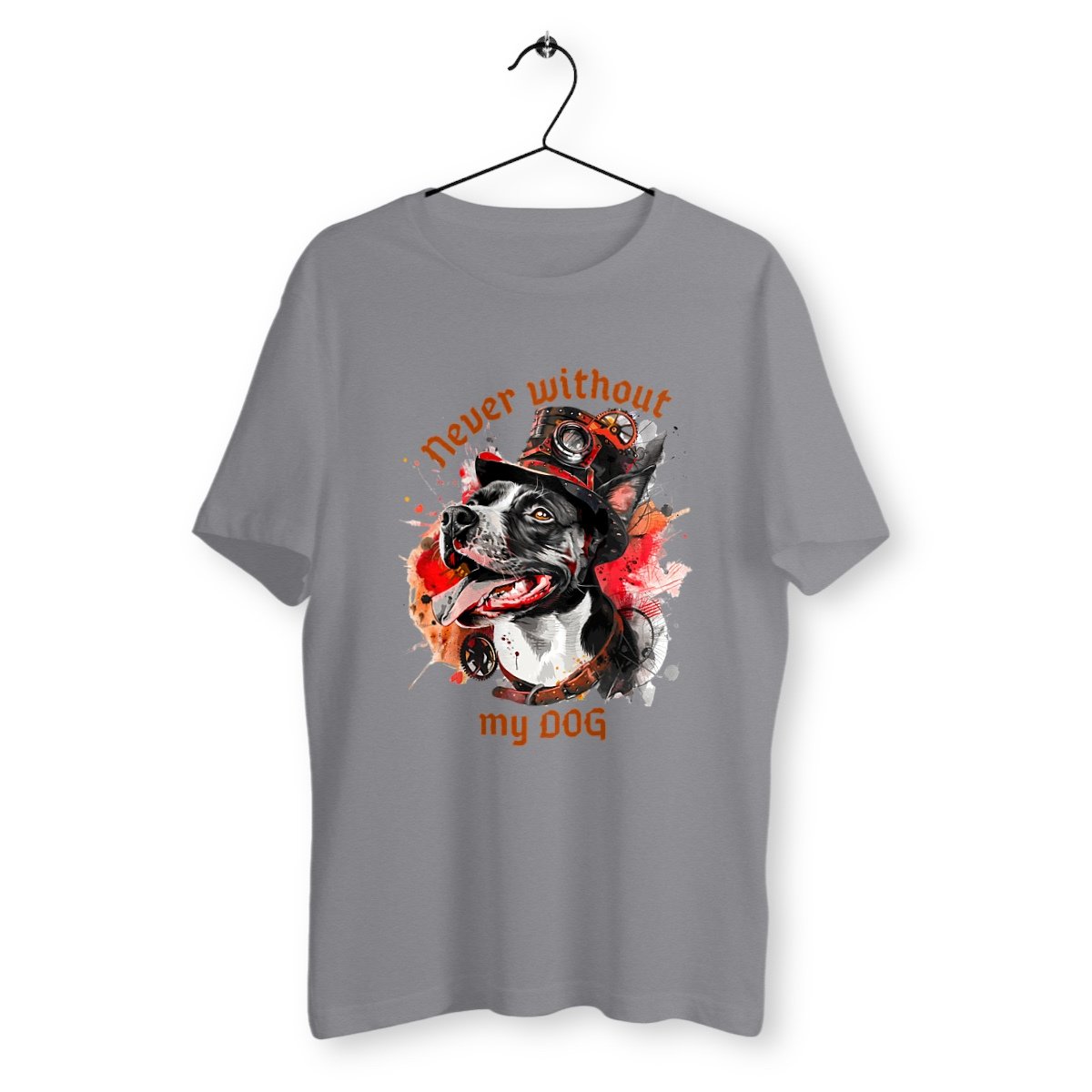 Never without my dog - T-shirt homme - Steampunk