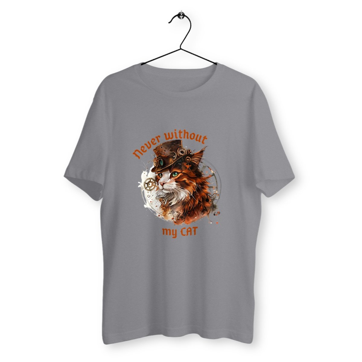 Never without my cat - T-shirt homme - Steampunk