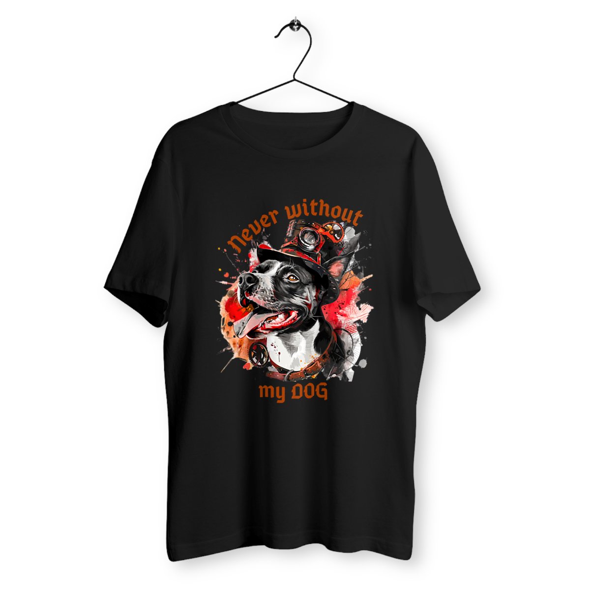 Never without my dog - T-shirt homme - Steampunk